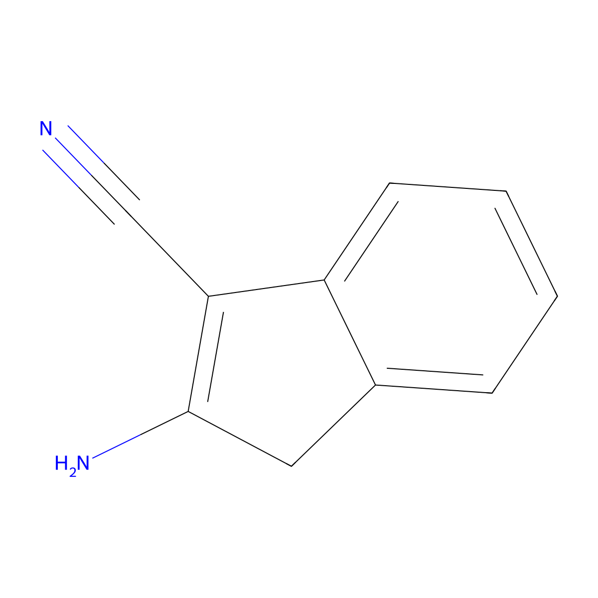 2-amino-1H-indene-3-carbonitrile molecular structure, CAS 189242-48-6