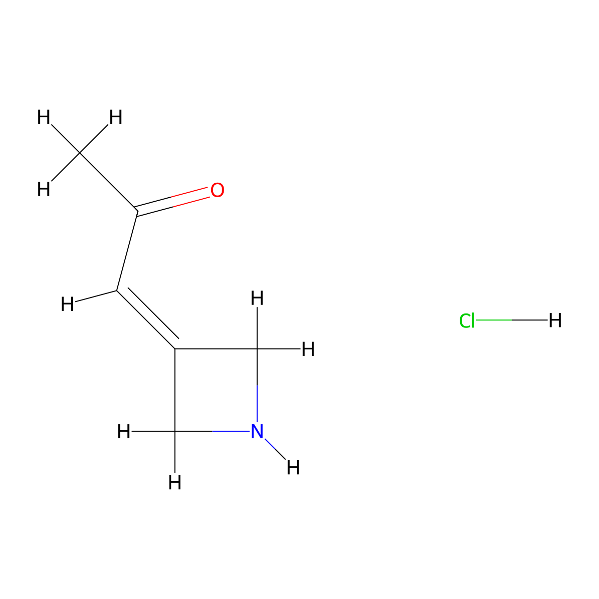 1-(Azetidin-3-ylidene)propan-2-one hydrochloride molecular structure, CAS 189243-51-4