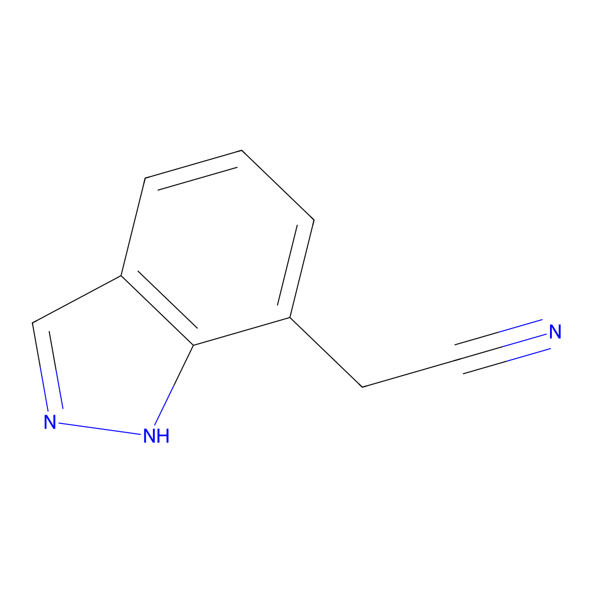 2-(1H-indazol-7-yl)acetonitrile molecular structure, CAS 1892430-27-1
