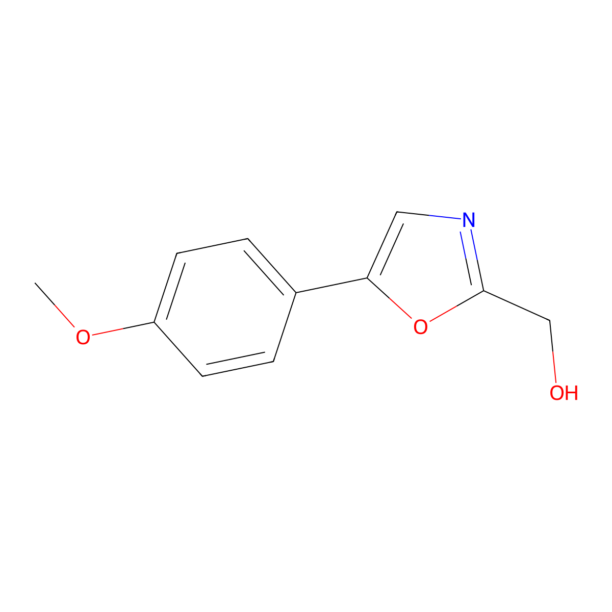[5-(4-Methoxyphenyl)-1,3-oxazol-2-yl]methanol molecular structure, CAS 1892451-78-3