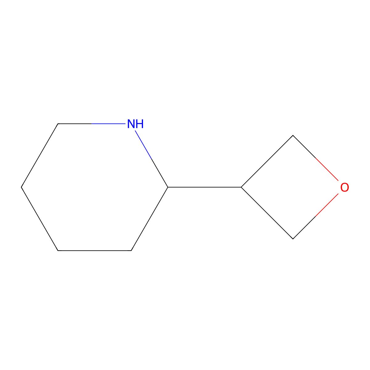 2-(Oxetan-3-yl)piperidine molecular structure, CAS 1892459-24-3