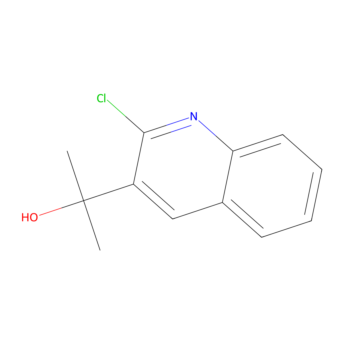 2-(2-Chloroquinolin-3-yl)propan-2-ol molecular structure, CAS 1892462-87-1