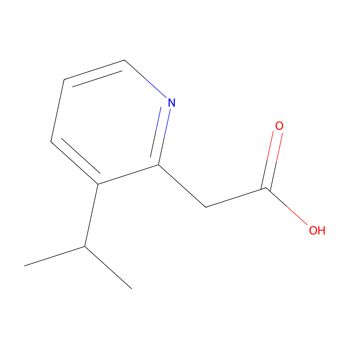 2-(3-Isopropylpyridin-2-yl)acetic acid molecular structure, CAS 1892472-33-1