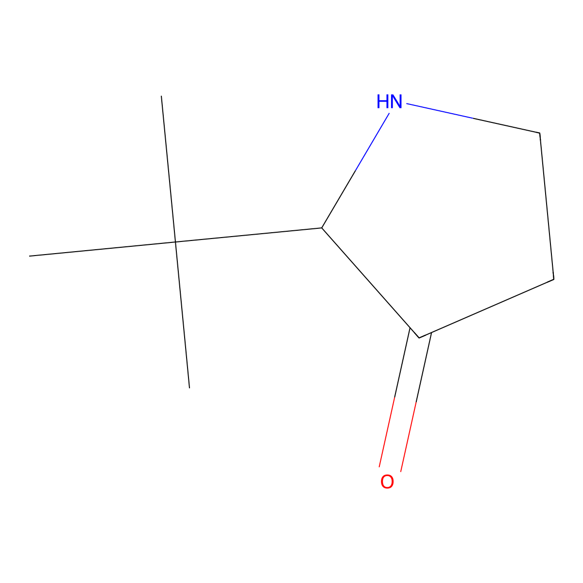2-Tert-butylpyrrolidin-3-one molecular structure, CAS 1892472-98-8