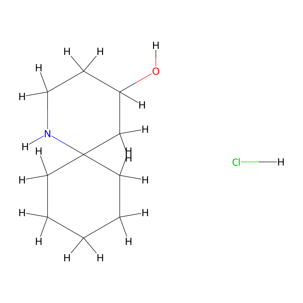 1-Azaspiro[5.5]undecan-4-ol hydrochloride molecular structure, CAS 1892490-17-3