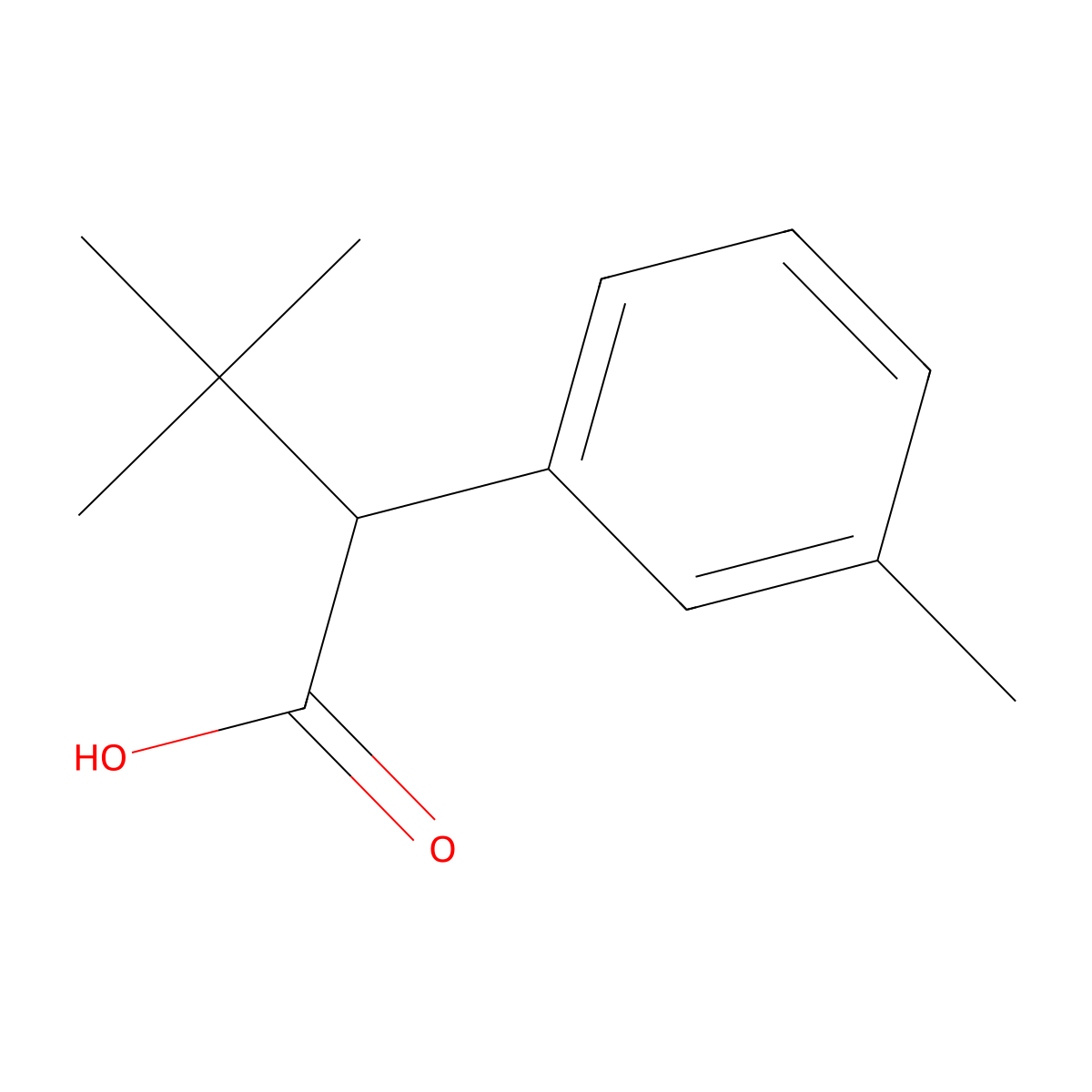 3,3-Dimethyl-2-(3-methylphenyl)butanoic acid molecular structure, CAS 1892490-54-8
