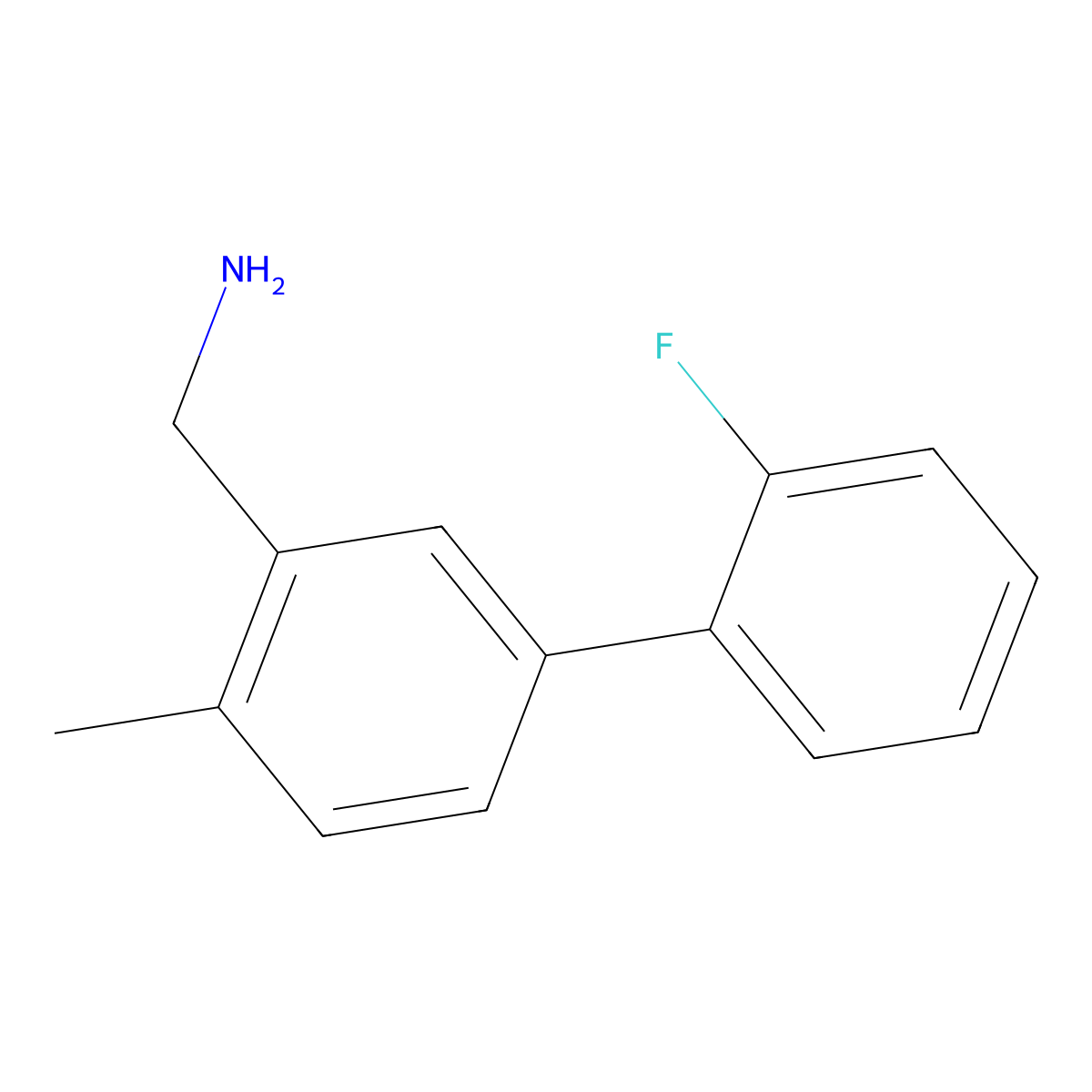 (2'-Fluoro-4-methyl-[1,1'-biphenyl]-3-yl)methanamine molecular structure, CAS 1892494-65-3