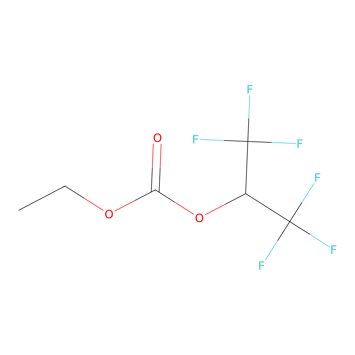 Ethyl hexafluoroisopropyl carbonate molecular structure, CAS 18925-64-9