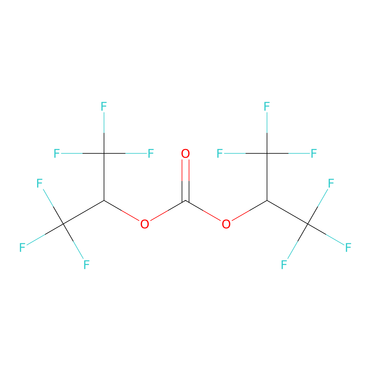 Bis(hexafluoroisopropyl) carbonate molecular structure, CAS 18925-66-1