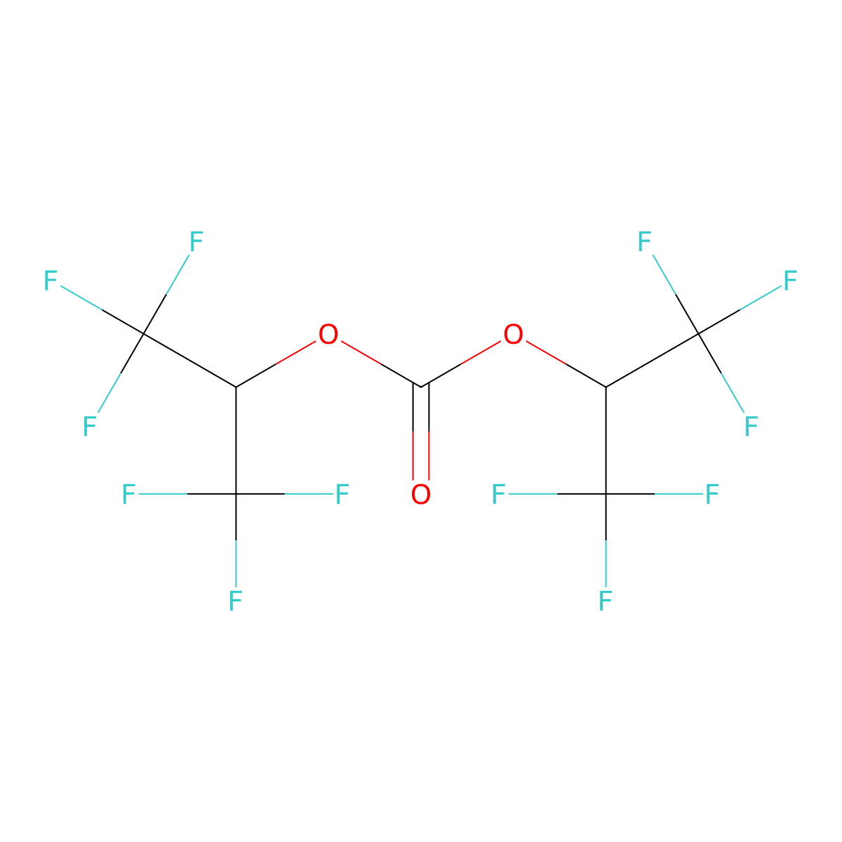 Bis(hexafluoroisopropyl) carbonate molecular structure, CAS 18925-66-1