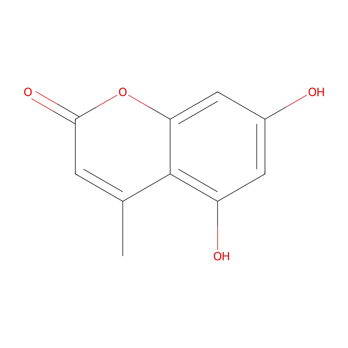 5,7-Dihydroxy-4-methylcoumarin molecular structure, CAS 189251-57-8