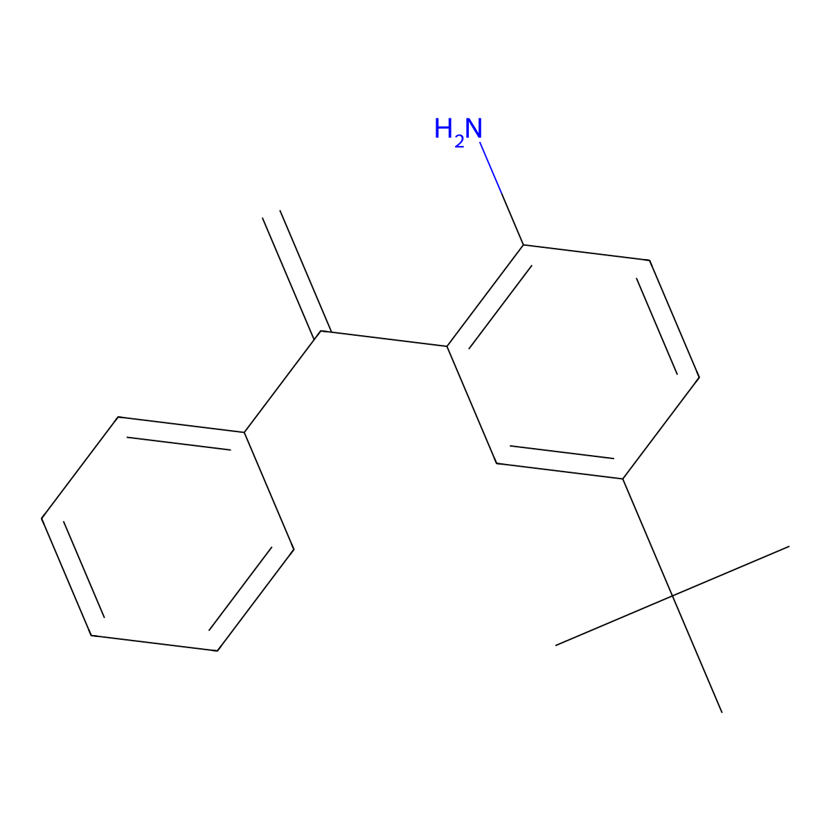 4-Tert-butyl-2-(1-phenylethenyl)aniline molecular structure, CAS 189252-13-9