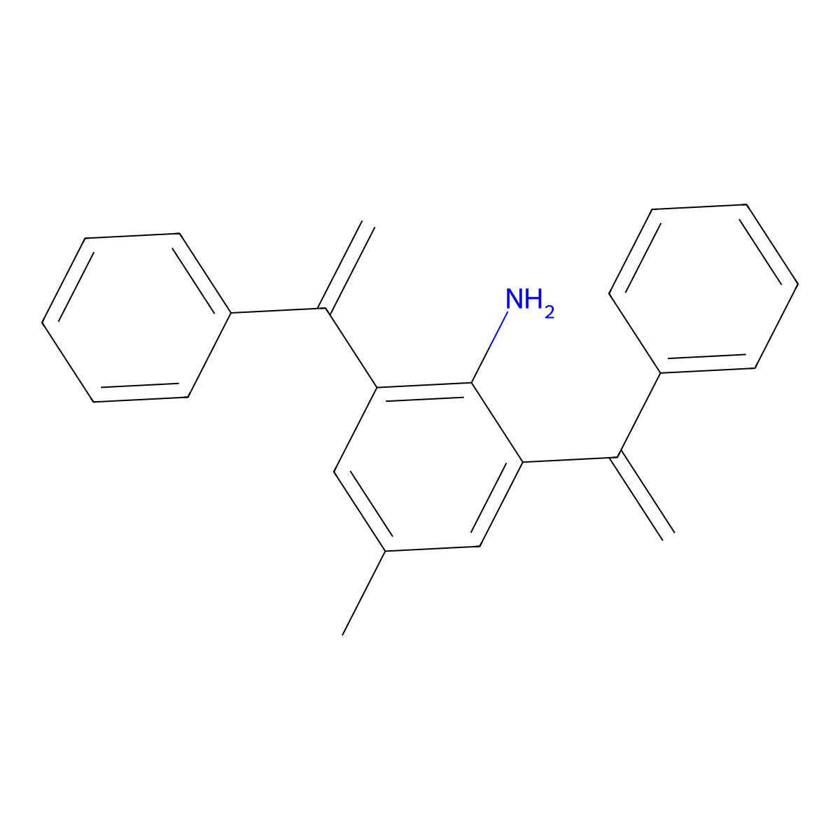 4-Methyl-2,6-bis(1-phenylvinyl)aniline molecular structure, CAS 189252-20-8