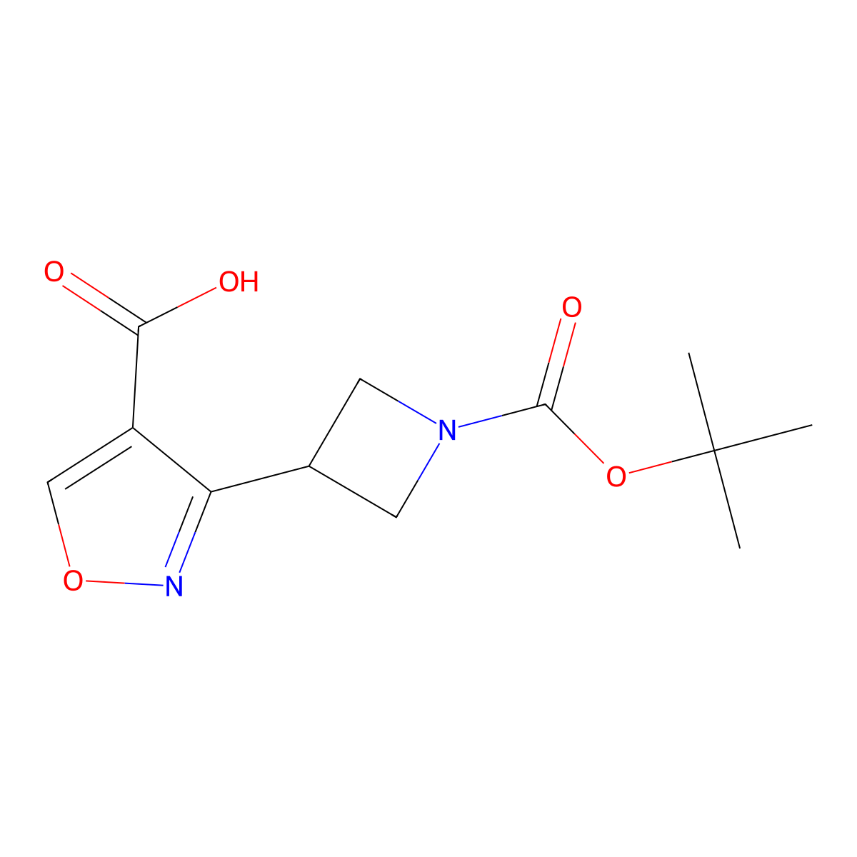 3-{1-[(Tert-butoxy)carbonyl]azetidin-3-yl}-1,2-oxazole-4-carboxylic acid molecular structure, CAS 1892520-58-9