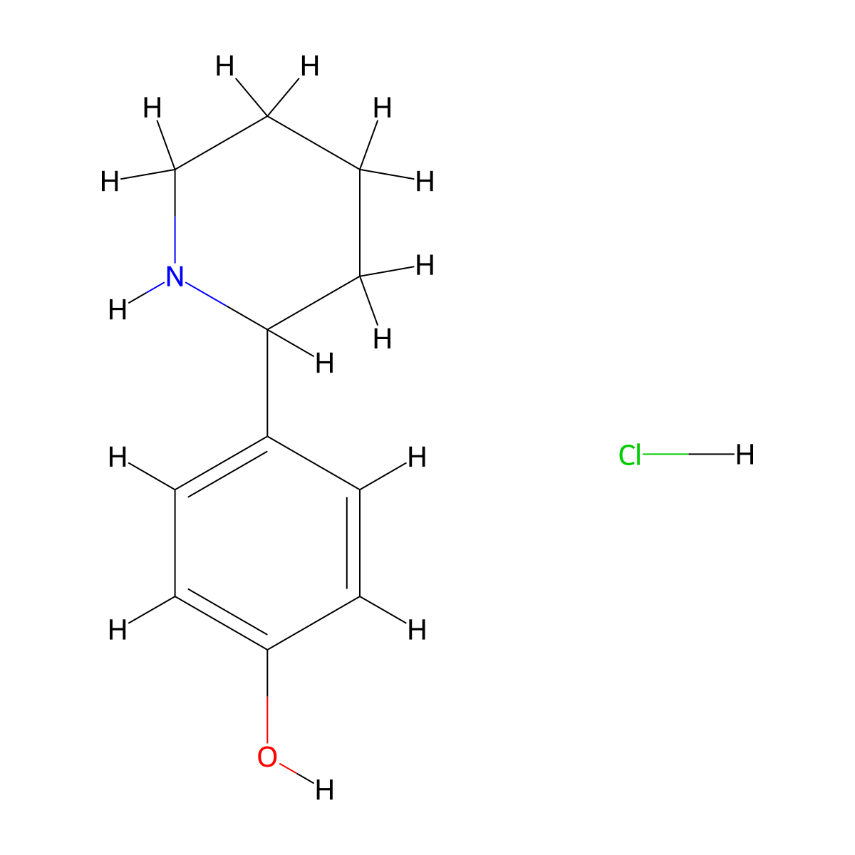 4-(Piperidin-2-yl)phenol hydrochloride molecular structure, CAS 1892523-89-5