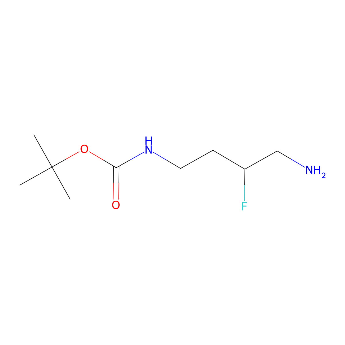 tert-butyl N-(4-amino-3-fluorobutyl)carbamate molecular structure, CAS 1892531-15-5
