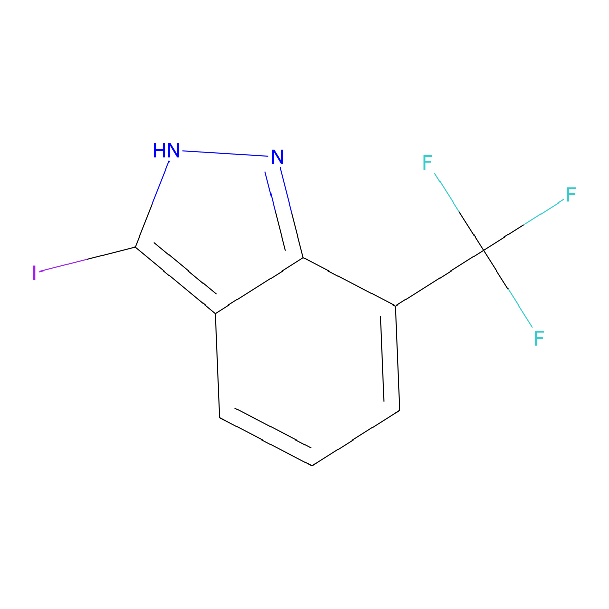 3-Iodo-7-(trifluoromethyl)-1H-indazole molecular structure, CAS 1892533-73-1