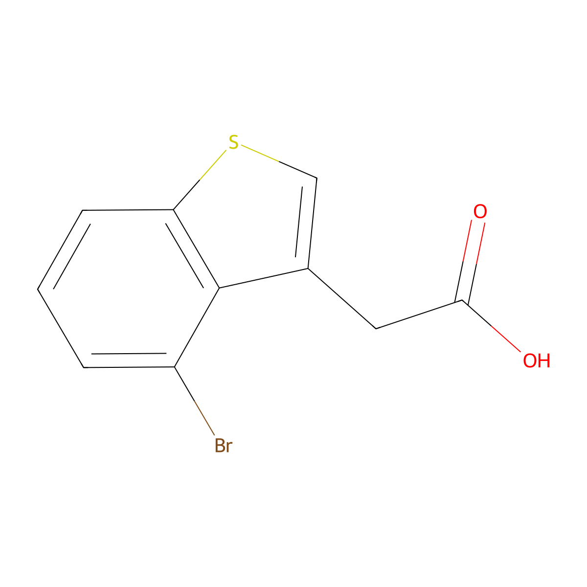 2-(4-Bromo-1-benzothiophen-3-yl)acetic acid molecular structure, CAS 1892535-70-4