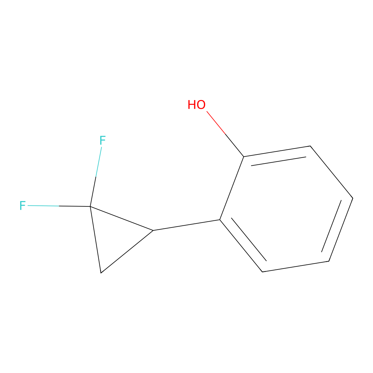 2-(2,2-Difluorocyclopropyl)phenol molecular structure, CAS 1892547-74-8