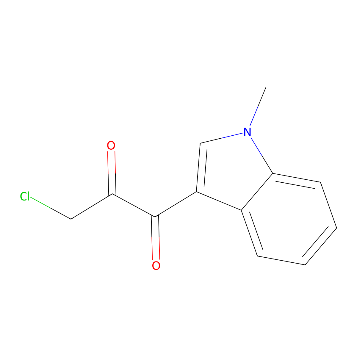 3-chloro-1-(1-methyl-1H-indol-3-yl)propane-1,2-dione molecular structure, CAS 1892555-71-3