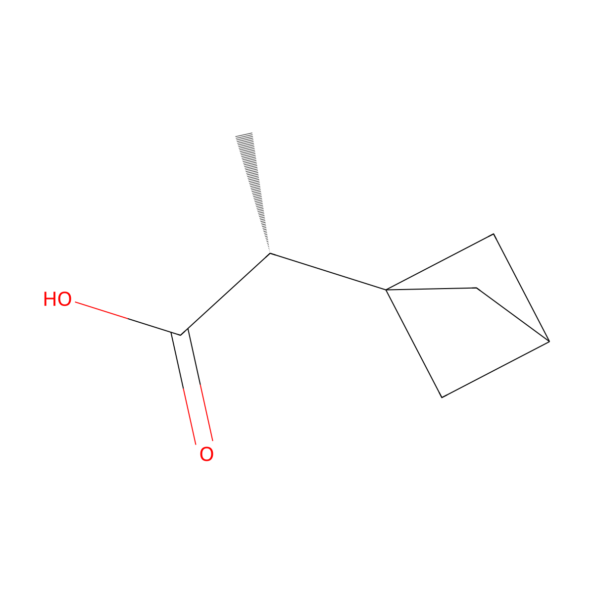 (R)-2-(bicyclo[1.1.1]pentan-1-yl)propanoic acid molecular structure, CAS 1892577-76-2