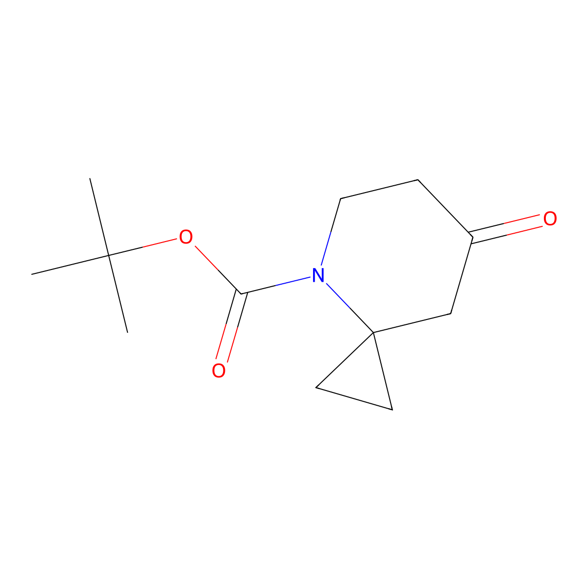 Tert-butyl 7-oxo-4-azaspiro(2.5)octane-4-carboxylate molecular structure, CAS 1892578-21-0