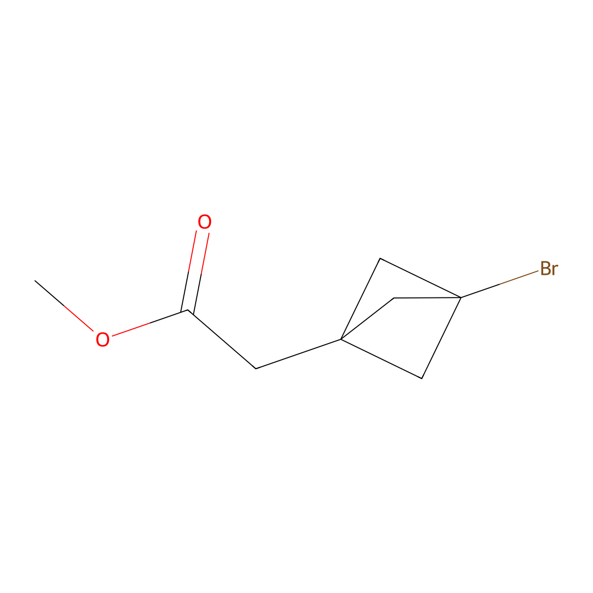 Methyl 2-{3-bromobicyclo[1.1.1]pentan-1-yl}acetate molecular structure, CAS 1892578-45-8