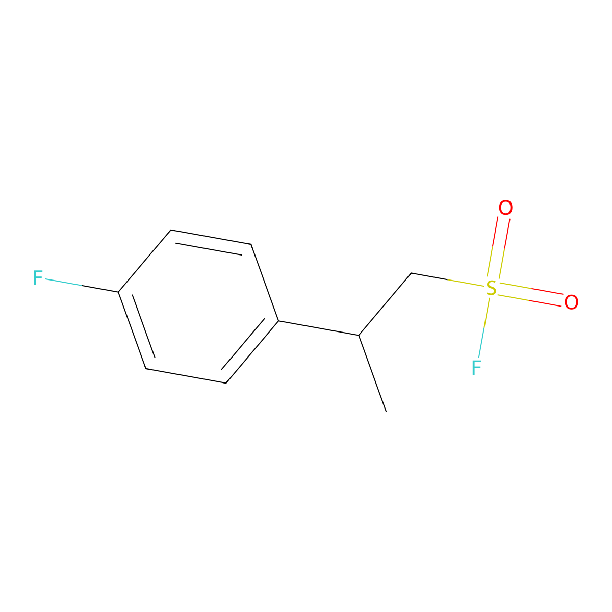 2-(4-Fluorophenyl)propane-1-sulfonyl fluoride molecular structure, CAS 1892586-50-3