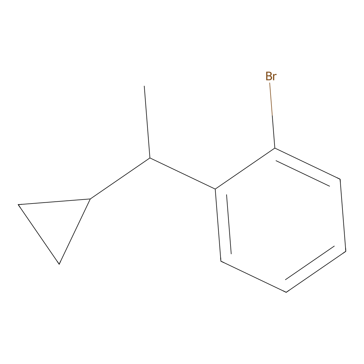 1-Bromo-2-(1-cyclopropylethyl)benzene molecular structure, CAS 1892591-15-9