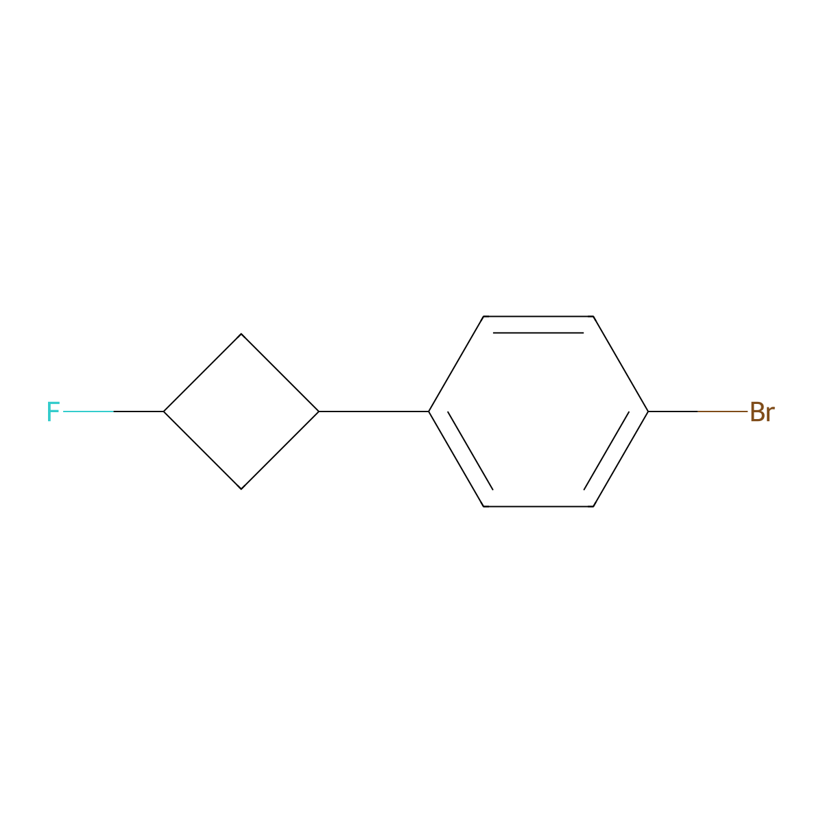 1-Bromo-4-(3-fluorocyclobutyl)benzene molecular structure, CAS 1892592-56-1