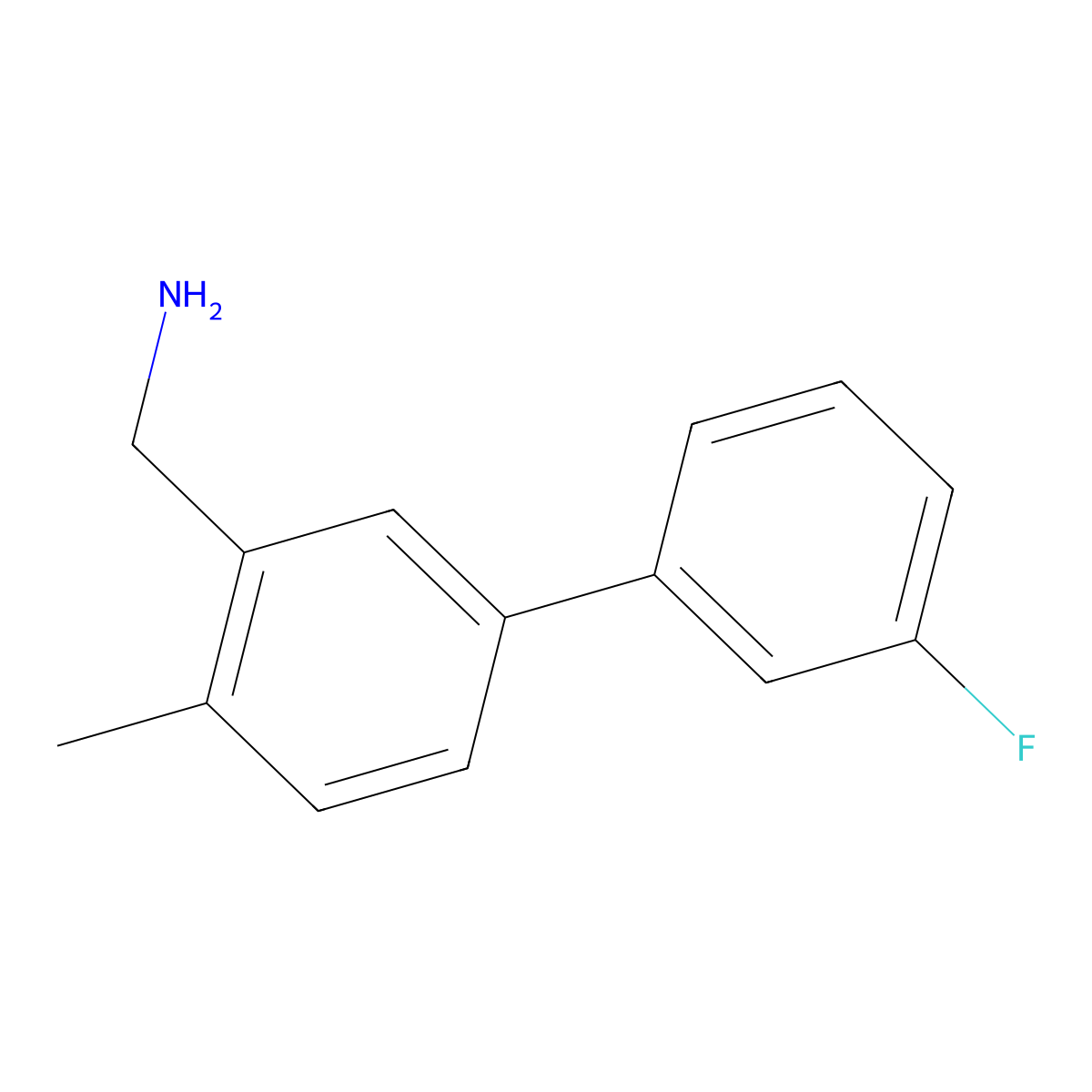 3'-Fluoro-4-methyl[1,1'-biphenyl]-3-methanamine molecular structure, CAS 1892596-38-1