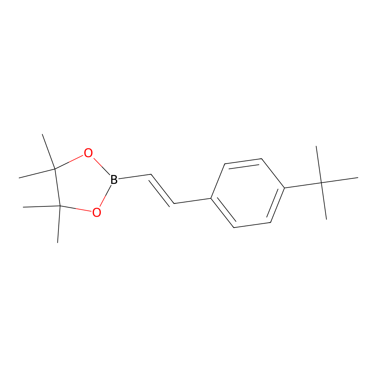 (E)-2-(4-(tert-Butyl)styryl)-4,4,5,5-tetramethyl-1,3,2-dioxaborolane molecular structure, CAS 1892603-13-2