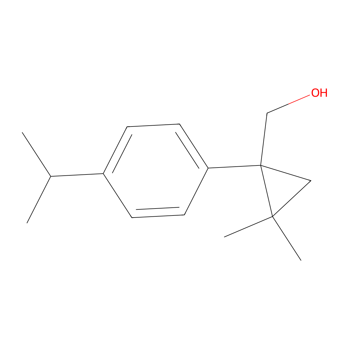 {2,2-Dimethyl-1-[4-(propan-2-yl)phenyl]cyclopropyl}methanol molecular structure, CAS 1892645-09-8