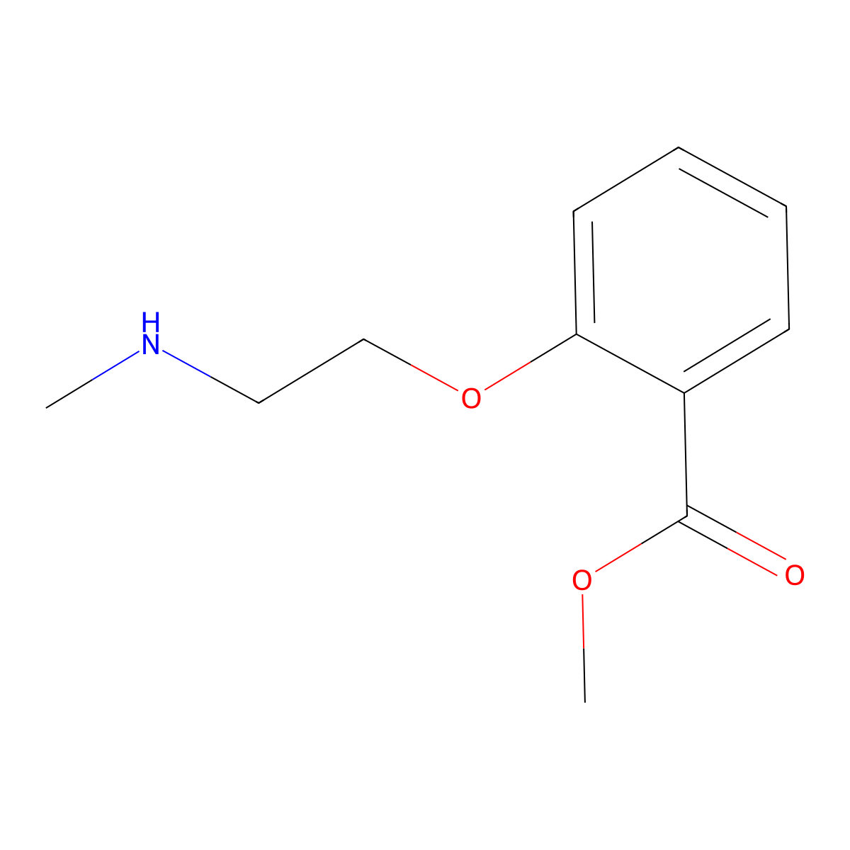 Methyl 2-[2-(methylamino)ethoxy]benzoate molecular structure, CAS 1892659-73-2