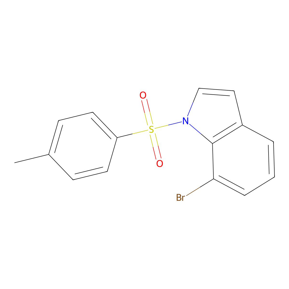 7-Bromo-1-(4-methylbenzene-1-sulfonyl)-1H-indole molecular structure, CAS 189266-03-3