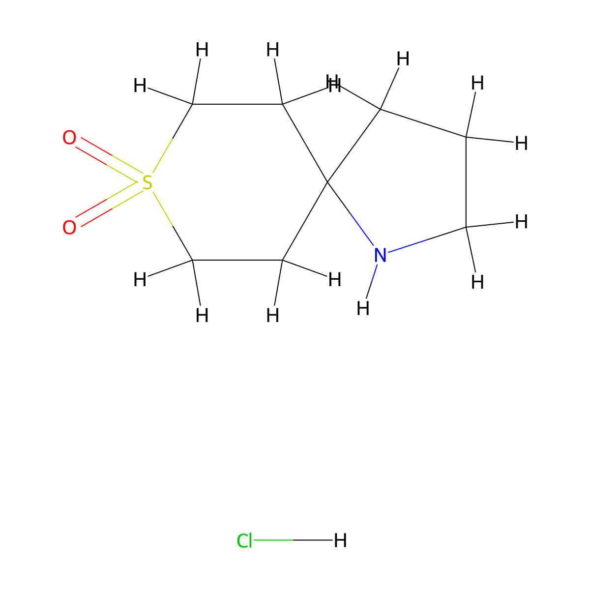 8-Thia-1-azaspiro[4.5]decane 8,8-dioxide hydrochloride molecular structure, CAS 1892670-69-7
