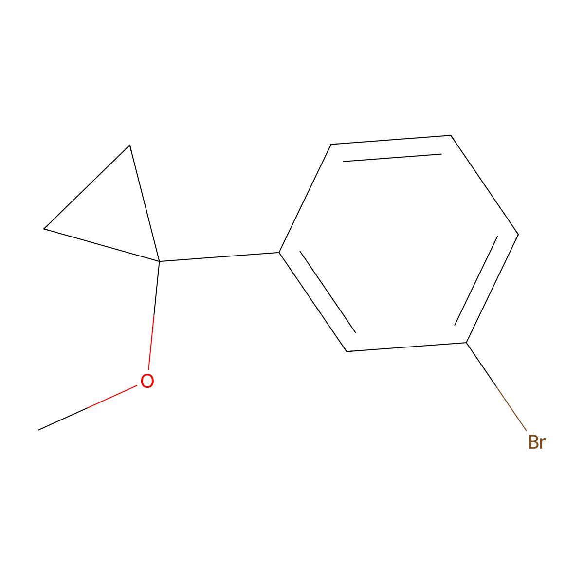 1-Bromo-3-(1-methoxycyclopropyl)benzene molecular structure, CAS 1892671-81-6