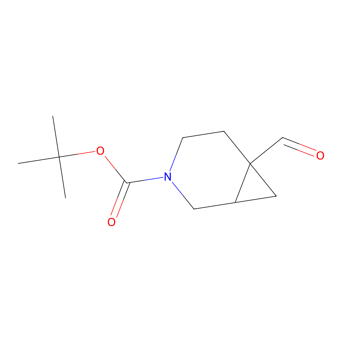 tert-Butyl 6-formyl-3-azabicyclo[4.1.0]heptane-3-carboxylate molecular structure, CAS 1892678-82-8