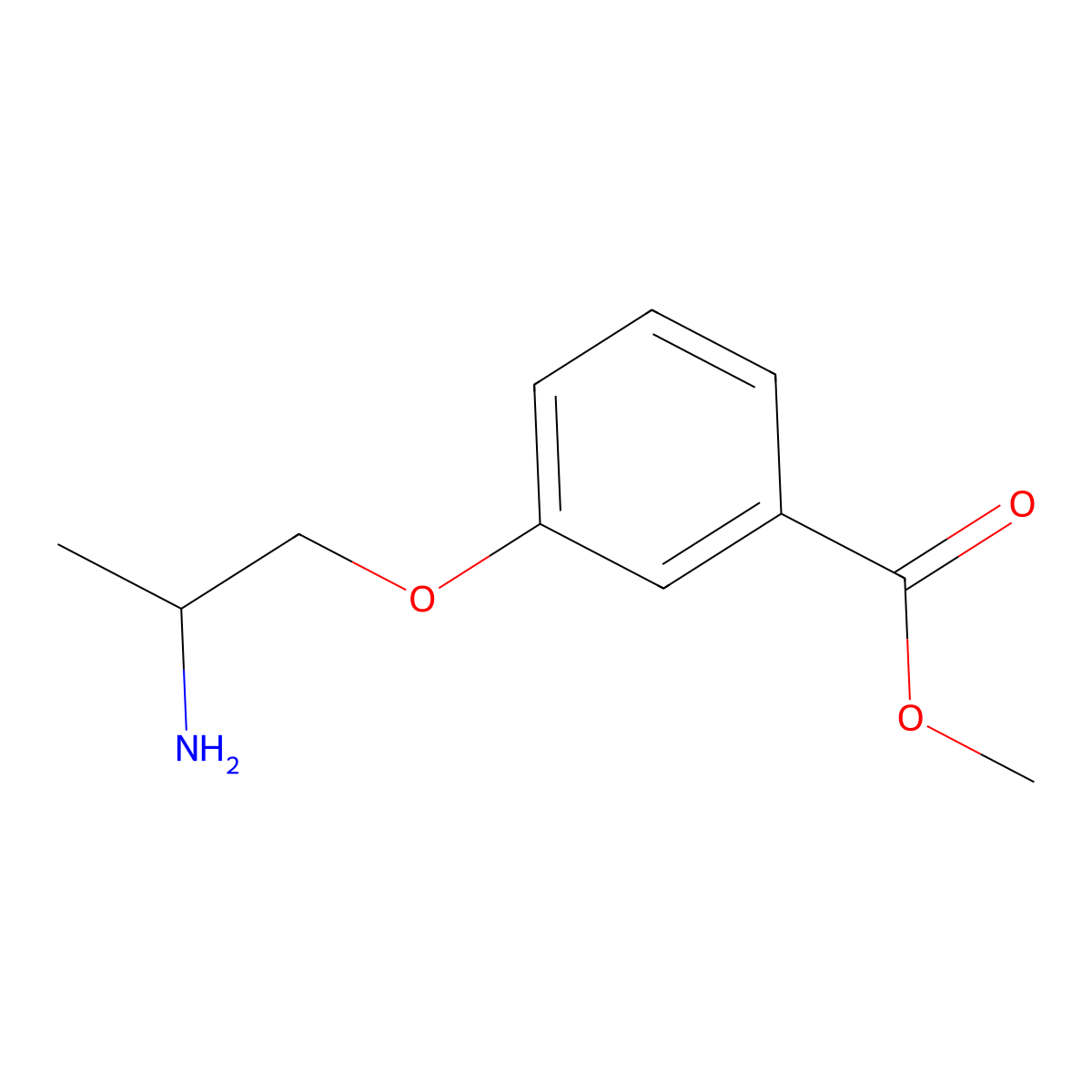 Methyl 3-(2-aminopropoxy)benzoate molecular structure, CAS 1892690-00-4