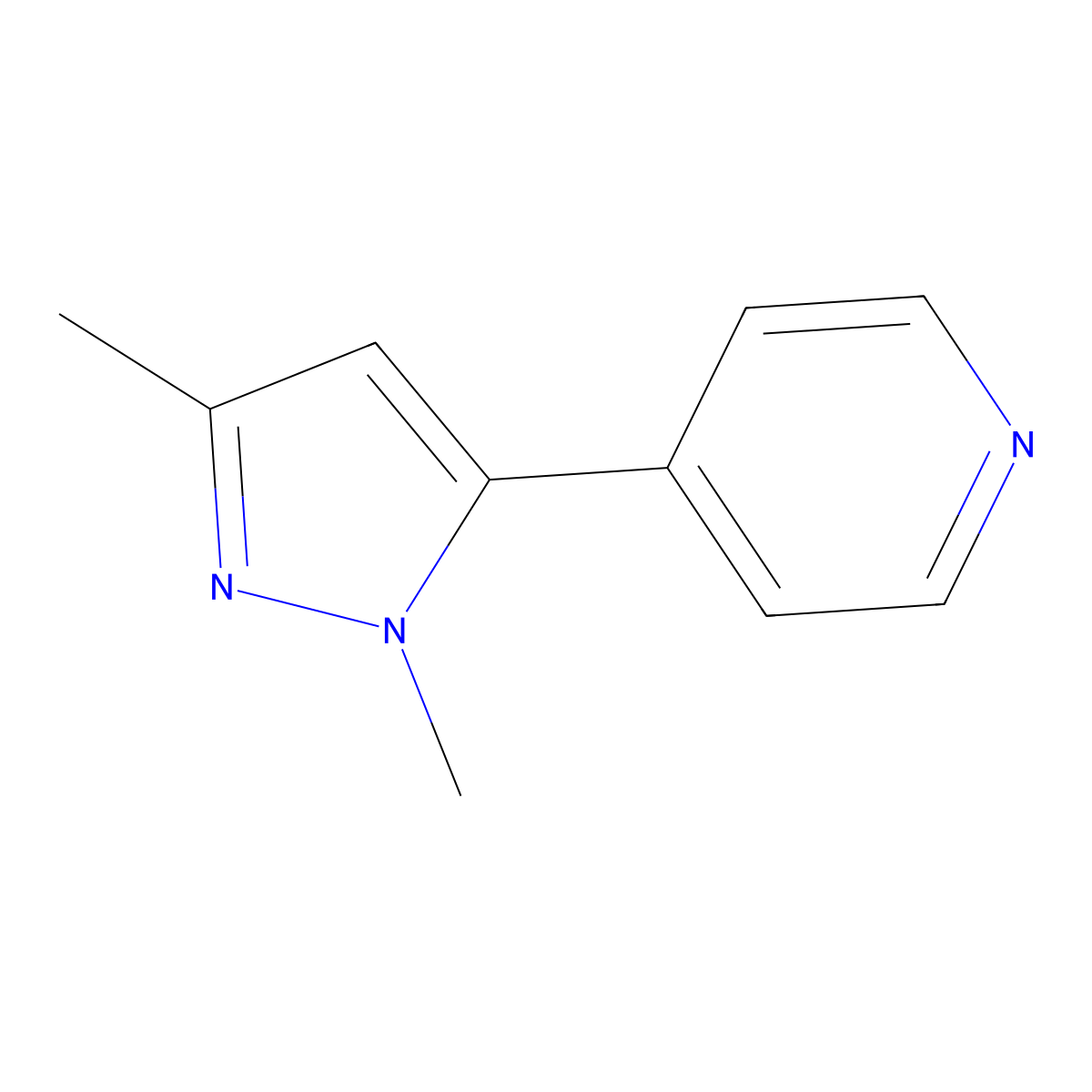 4-(1,3-Dimethyl-1H-pyrazol-5-yl)pyridine molecular structure, CAS 1892690-76-4