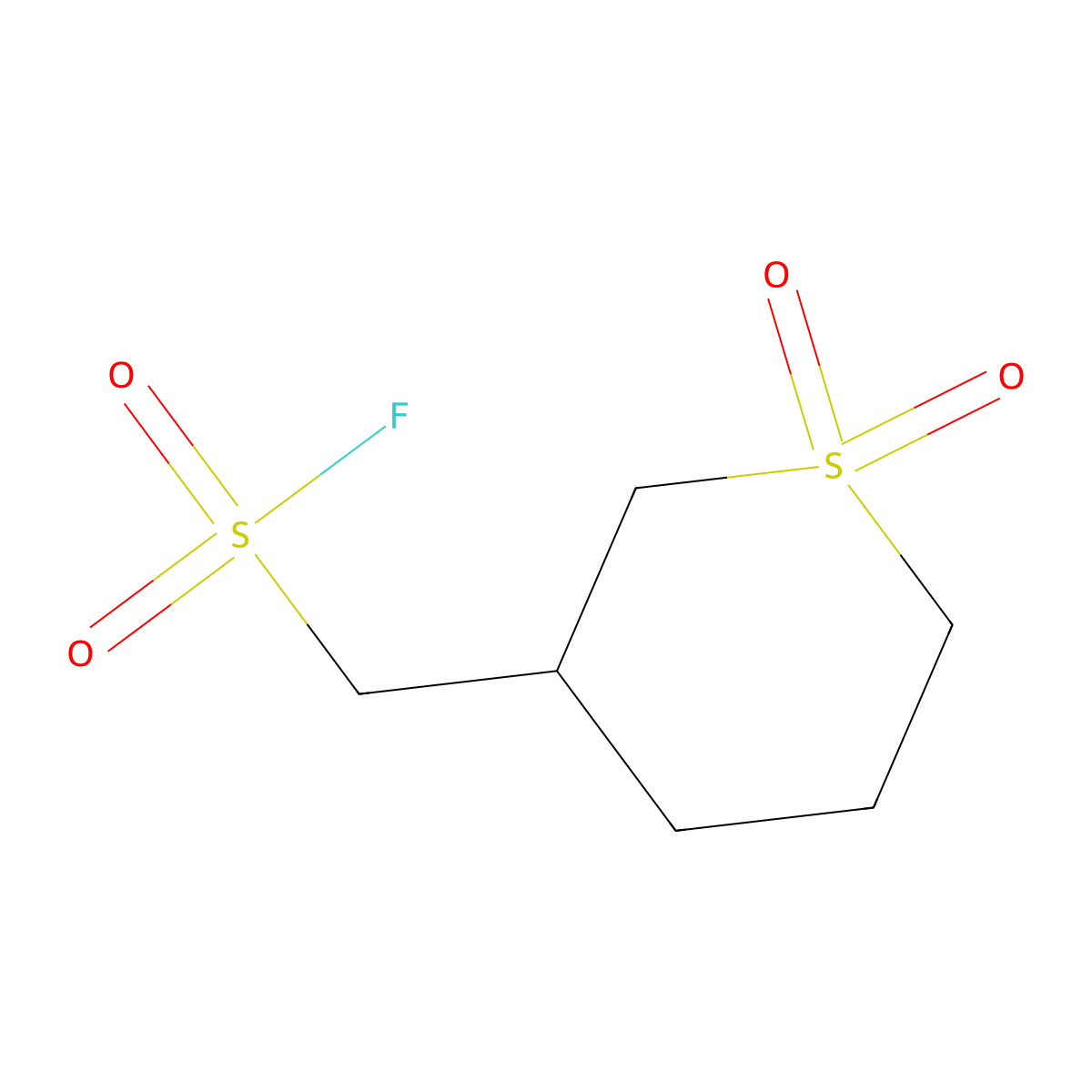 (1,1-Dioxo-1lambda6-thian-3-yl)methanesulfonyl fluoride molecular structure, CAS 1892694-74-4