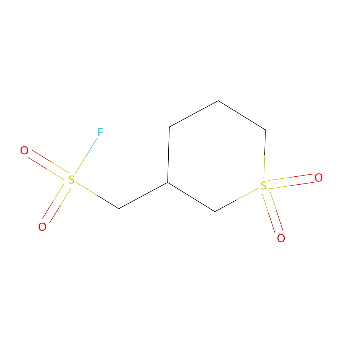 (1,1-Dioxo-1lambda6-thian-3-yl)methanesulfonyl fluoride molecular structure, CAS 1892694-74-4