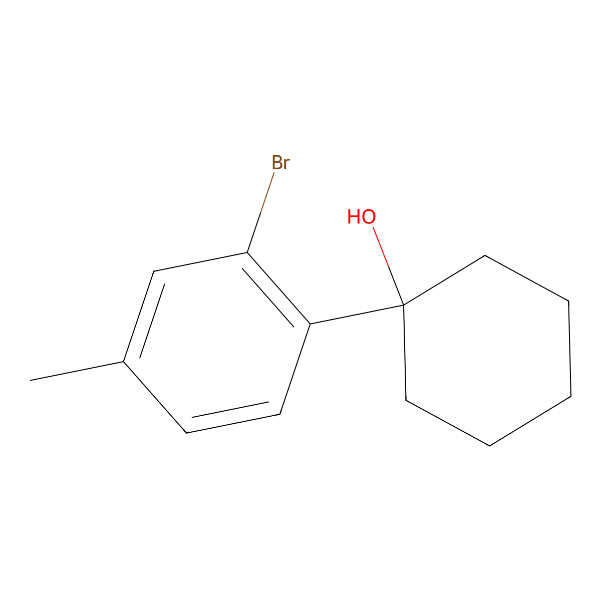 1-(2-Bromo-4-methylphenyl)cyclohexanol molecular structure, CAS 1892694-93-7
