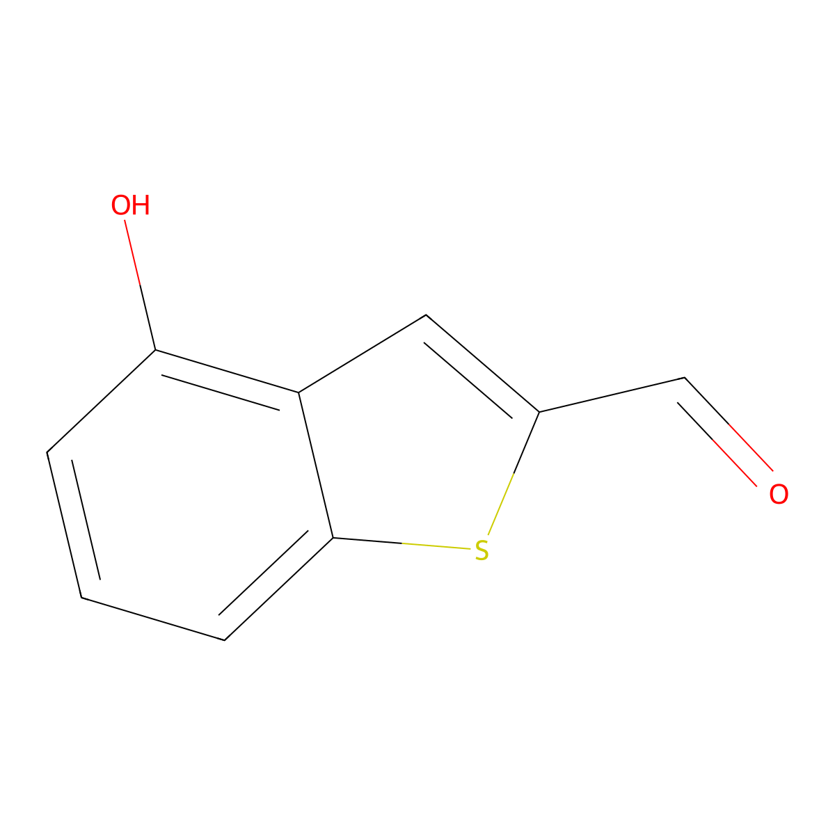 4-Hydroxy-1-benzothiophene-2-carbaldehyde molecular structure, CAS 1892706-91-0