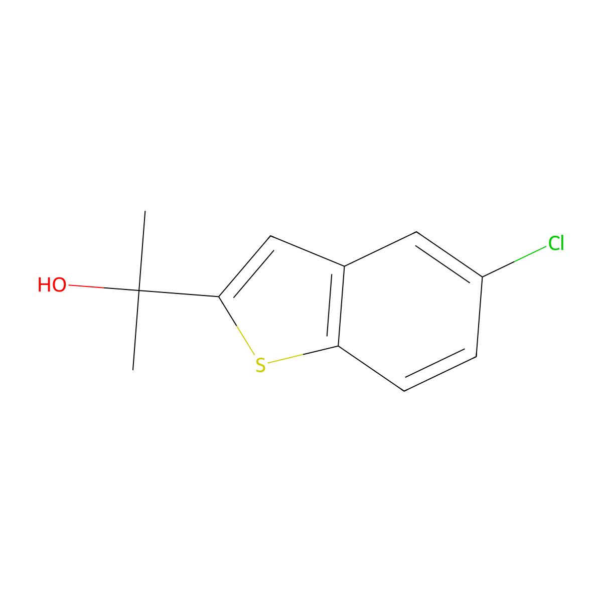 5-Chloro-alpha,alpha-dimethylbenZo[b]thiophene-2-methanol molecular structure, CAS 1892709-66-8