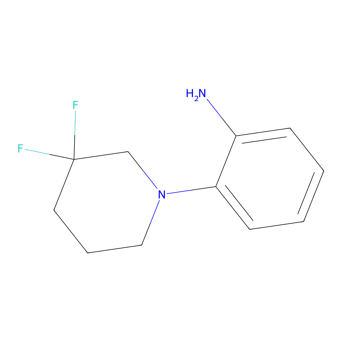 2-(3,3-Difluoropiperidin-1-yl)aniline molecular structure, CAS 1892710-21-2