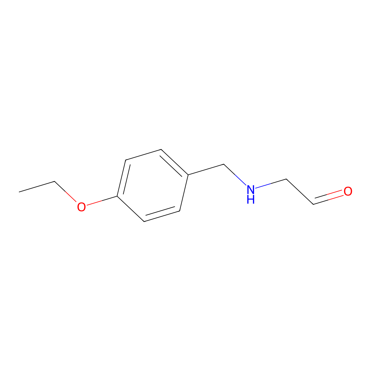 2-{[(4-Ethoxyphenyl)methyl]amino}acetaldehyde molecular structure, CAS 1892714-65-6