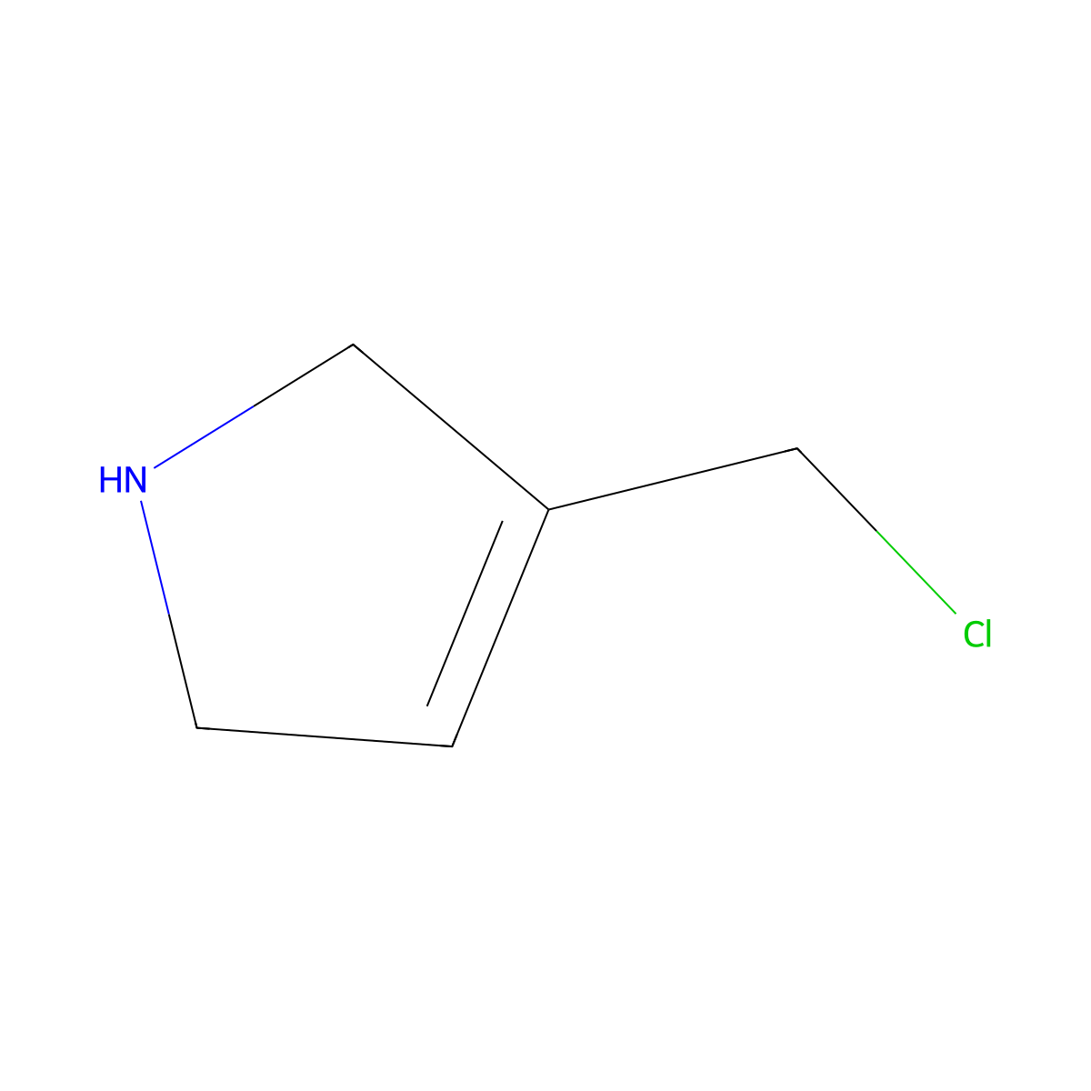 3-(chloromethyl)-2,5-dihydro-1H-pyrrole molecular structure, CAS 1892716-41-4