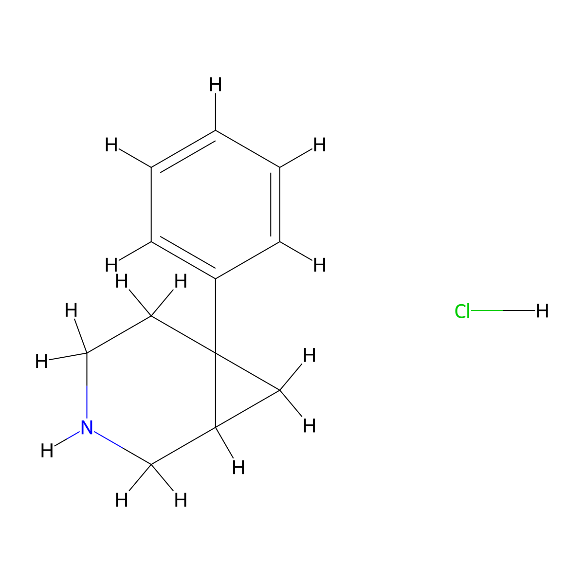 6-Phenyl-3-azabicyclo[4.1.0]heptane hydrochloride molecular structure, CAS 1892727-91-1