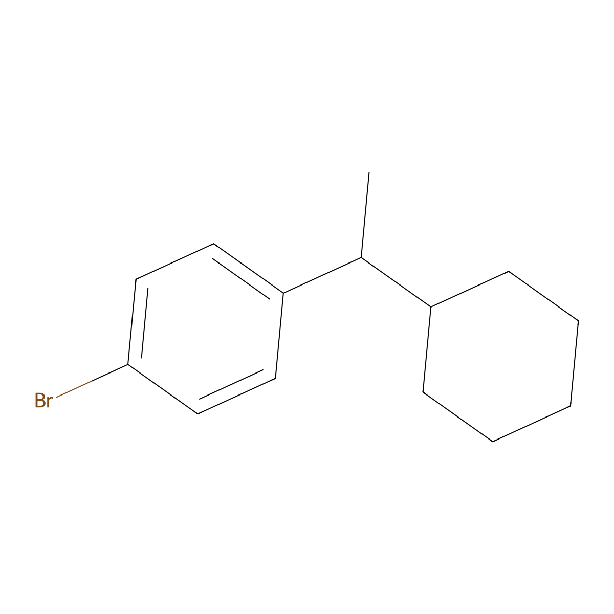 1-Bromo-4-(1-cyclohexylethyl)benzene molecular structure, CAS 1892735-90-8